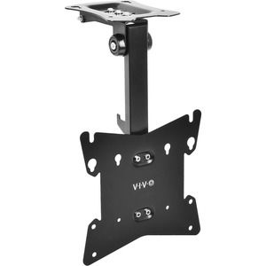 VIVO Black Manual Flip Down Mount Folding Pitched Roof Ceiling Mounting